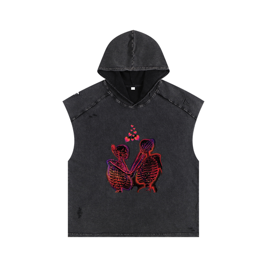 Fire on my skin No sleeve Hoodie by Only Fire Fits RI